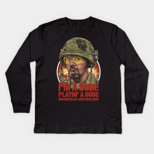 Tropic Thunder, Kirk Lazarus, Cult Classic Kids Long Sleeve T-Shirt